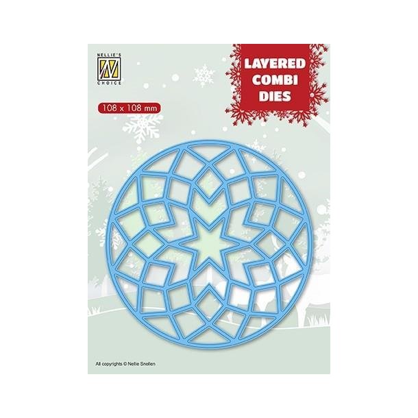 Nellie's Layered Combi Dies - Round - Star - A - LCDRS001