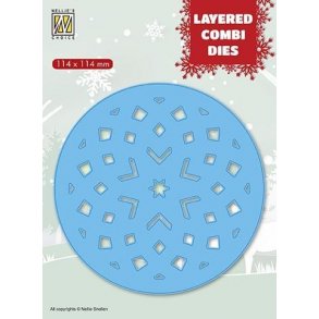 Nellie's Layered Combi Dies - Round - Star - C - LCDRS003