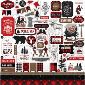 Echo Park Let's Lumberjack Element Sticker - LU225014