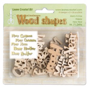 LEANE WOOD SHAPES - 71.2496 - Merry Christmas & Happy New Year 