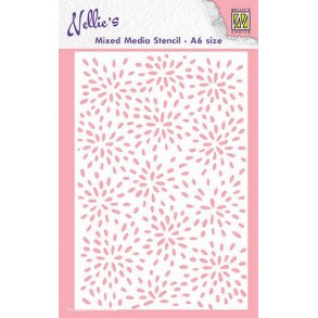 Nellie Snellen Stencil  MMS-004 - A6 - Burst of drops