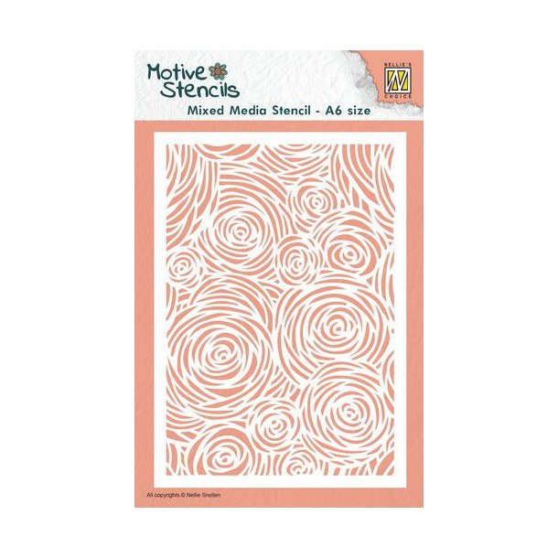 Nellie Snellen Stencil  MMS-012 - A6 - Flowers 