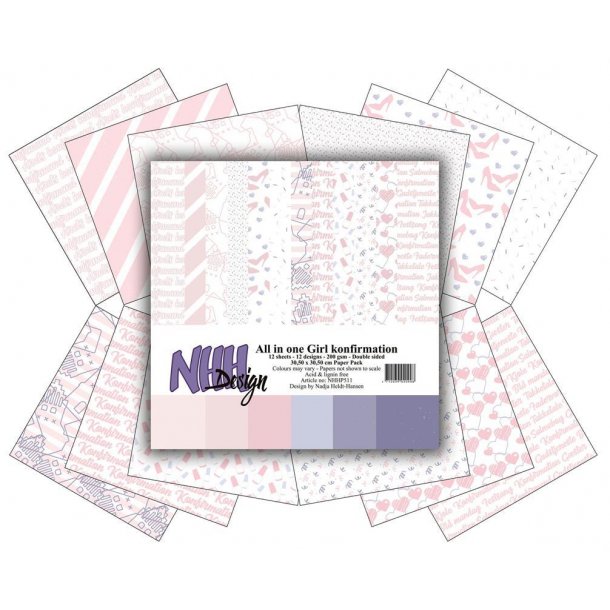 NHH Paperpad 30,5x30,5cm - NHHP511 - Girl Konfirmation
