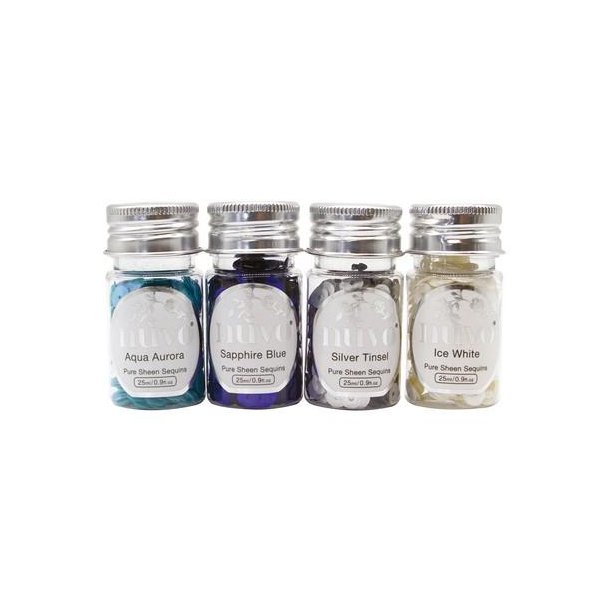 Nuvo pure Sheen Sequins - 282N Let it Snow - 4x25ML 