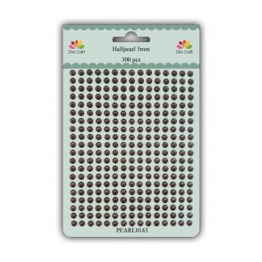 Dixi Craft Halvperler 5mm PEARL0143 - Coffee Brown