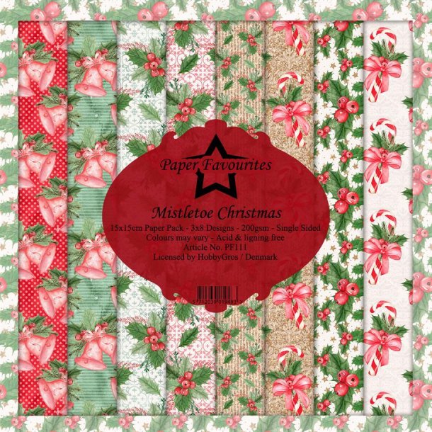 Paper Favourites Paper Pack 15x15 - PF111 - Mistletoe Christmas