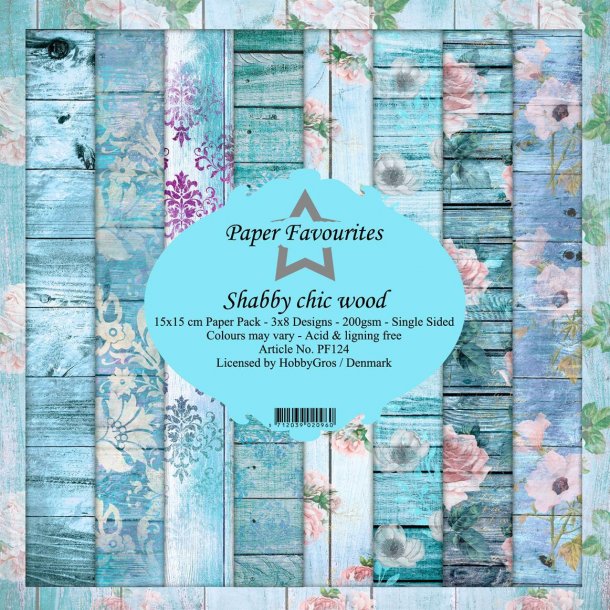 Paper Favourites Paper Pack 15x15 - PF124 - Shabby Chic Wood