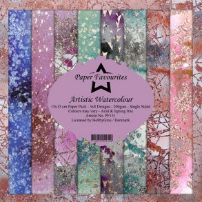 Paper Favourites Paper Pack 15x15 - PF131 - Artistic Watercolour