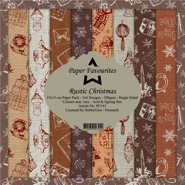 Paper Favourites Paper Pack 15x15 - PF143 - Rustic Christmas