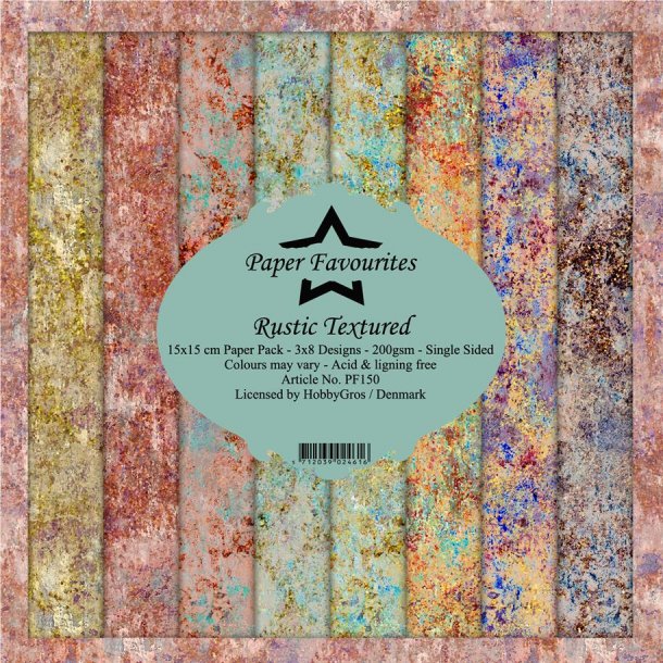 Paper Favourites Paper Pack 15x15 - PF150 - Rustic Textured