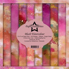 Paper Favourites Paper Pack 15x15 - PF156 - Blush Watercolour