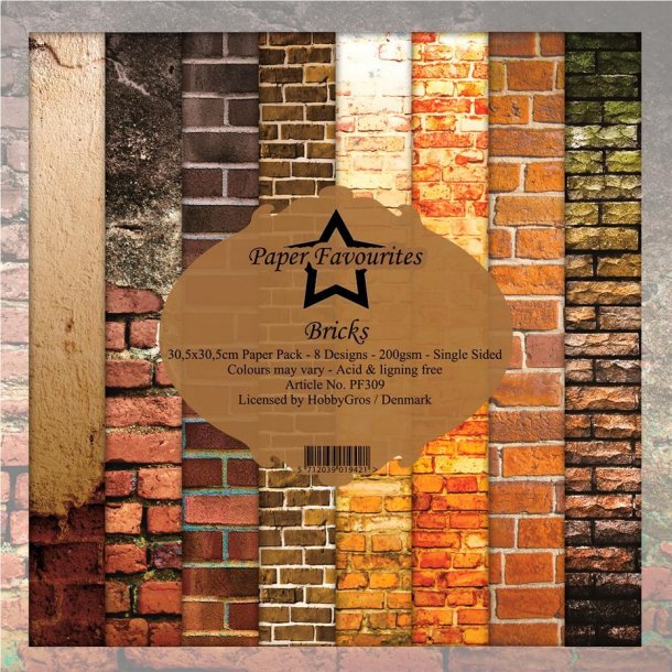Paper Favourites Paper Pack 30x30 - PF309 - Bricks