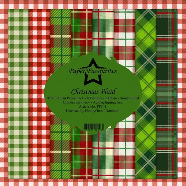 Paper Favourites Paper Pack 30x30 - PF341 - Christmas Plaid