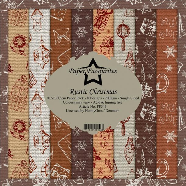 Paper Favourites Paper Pack 30x30 - PF343 - Rustic Christmas