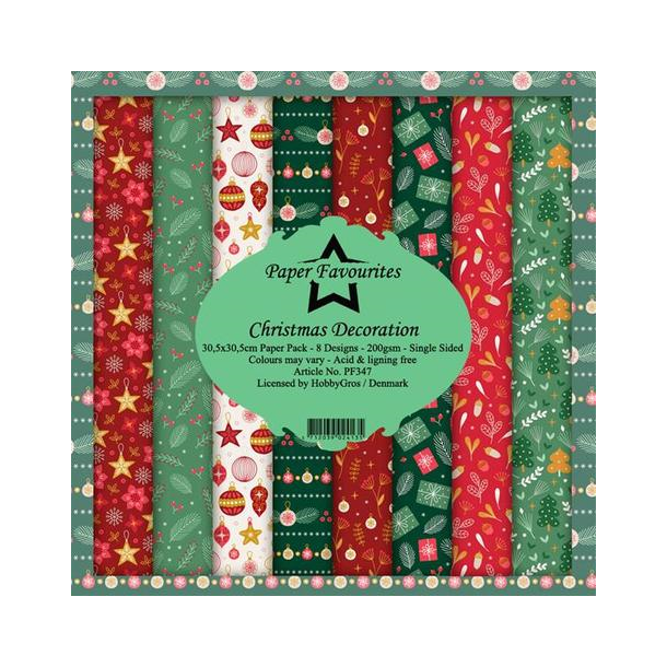 Paper Favourites Paper Pack 30x30 - PF347 - Christmas Decoration