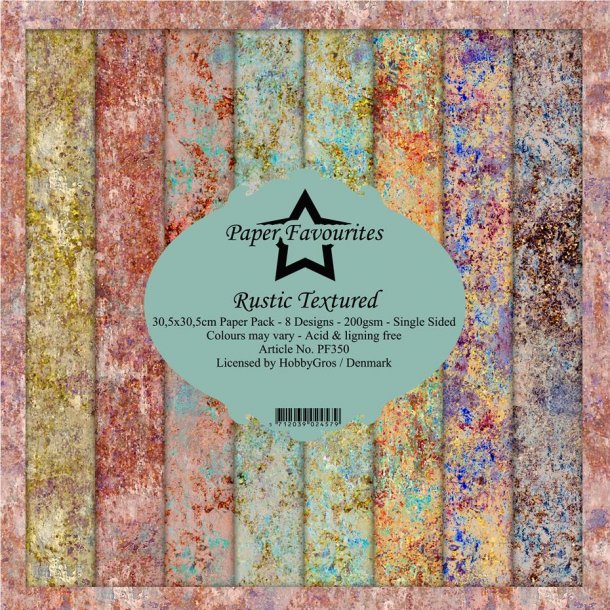 Paper Favourites Paper Pack 30x30 - PF350 - Rustic Textured