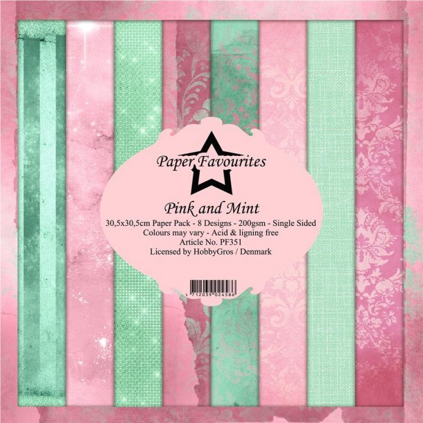 Paper Favourites Paper Pack 30x30 - PF351 - Pink and Mint