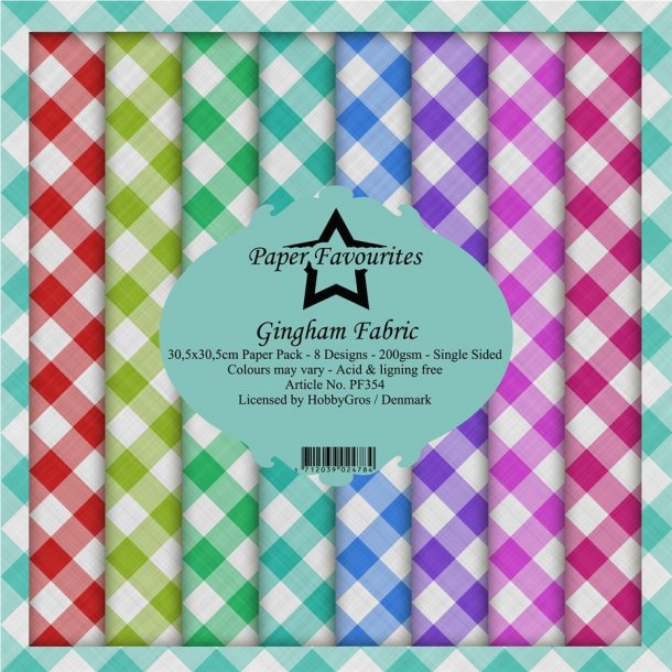 Paper Favourites Paper Pack 30x30 - PF354 - Gingham Fabric