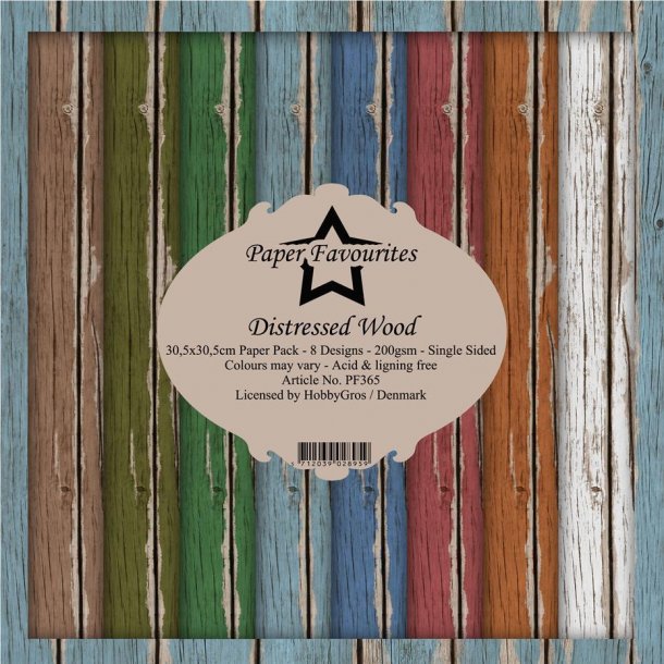 Paper Favourites Paper Pack 30x30 - PF365 - Distressed Wood