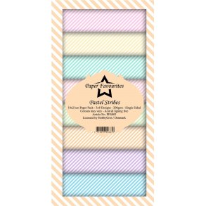 Paper Favourites Slim Card - PFS003 - Pastel Stribes