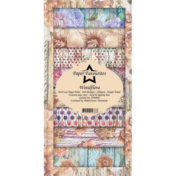 Paper Favourites Slim Card - PFS004 - Woodflora