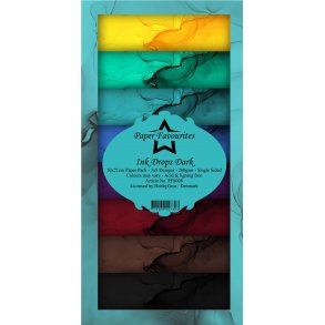 Paper Favourites Slim Card - PFS008 - Ink Drops Dark