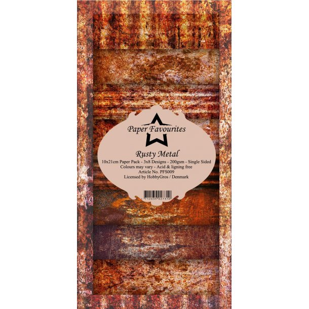 Paper Favourites Slim Card - PFS009 - Rusty Metal