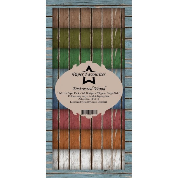 Paper Favourites Slim Card - PFS012 - Distressed Wood