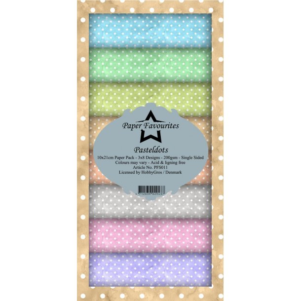 Paper Favourites Slim Card - PFS011 - Pastel Dots