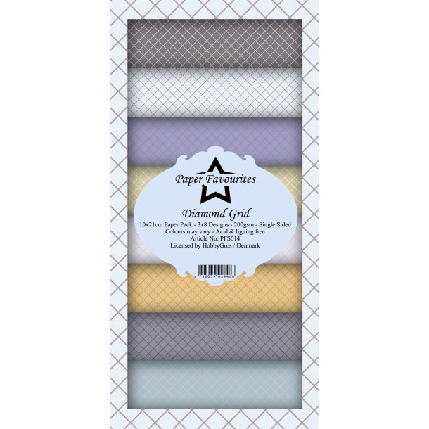 Paper Favourites Slim Card - PFS014 - Diamond Grid