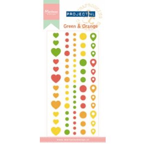Marianne Design Enamel Dots - PL4502 - Green & Orange