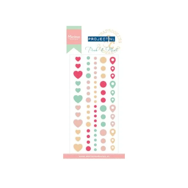 Marianne Design Enamel Dots - PL4504 - Pink &amp; Mint