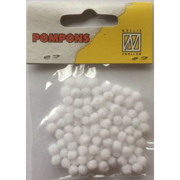 Pompons 100stk 3-5mm - PCM001 - White