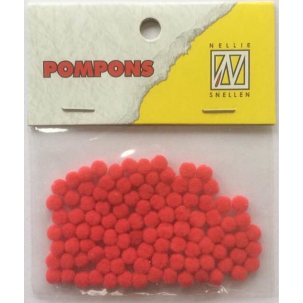 Pompons 100stk 3mm - PCM003 - Red