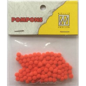 Pompons 100stk 3mm - PCM008 - Orange
