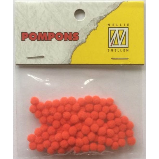 Pompons 100stk 3mm - PCM008 - Orange