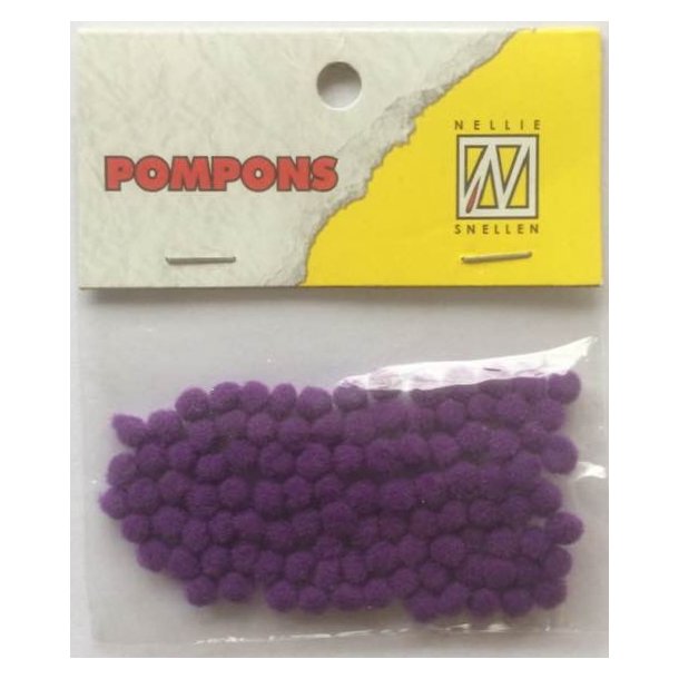 Pompons 100stk 3mm - PCM010 - Purple