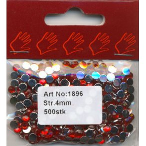 Rhinsten 4mm i akryl r�d ca. 500stk - 1896