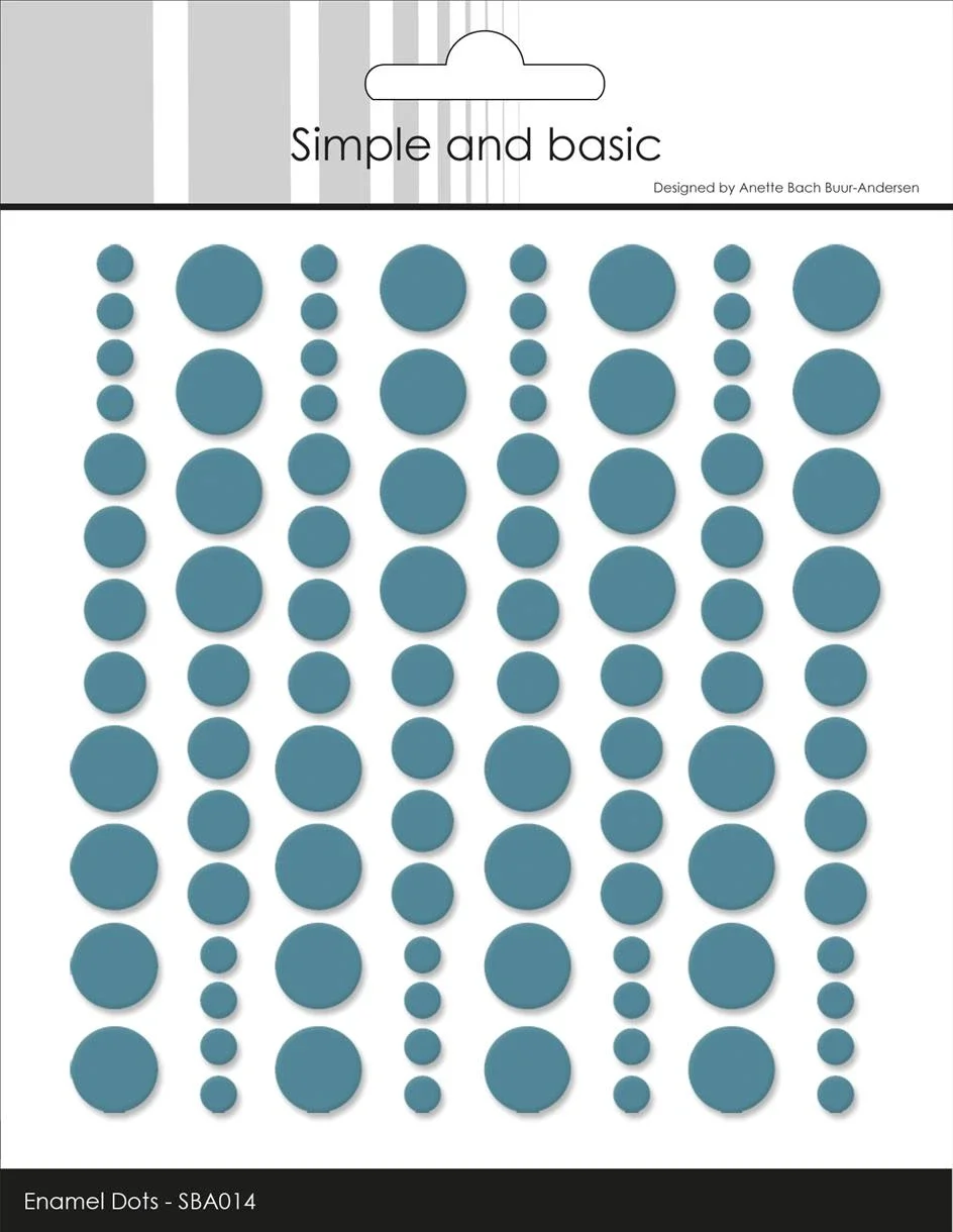 Simple and Basic Enamel Dots - SBA014 - Aqua - Simple and Basic Enamel ...