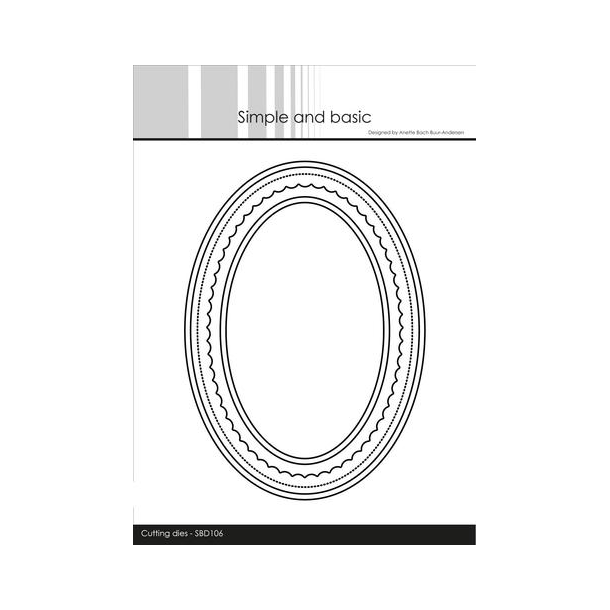 Simple and Basic - SBD106 - Card Base - Oval w/inlay