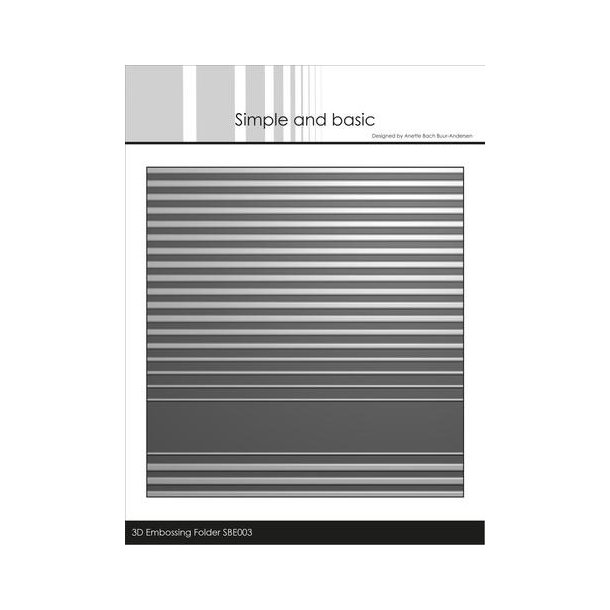 Simple and Basic 3D Embossingfolder - Stripes - SBE003
