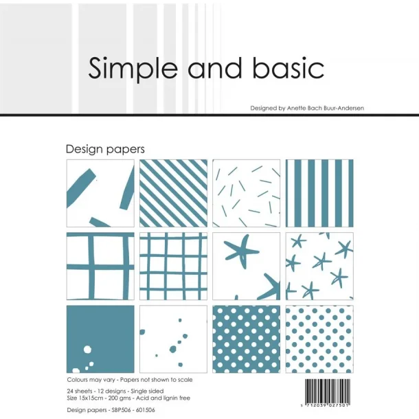 Simple and Basic Design Papers 15x15cm - SBP506