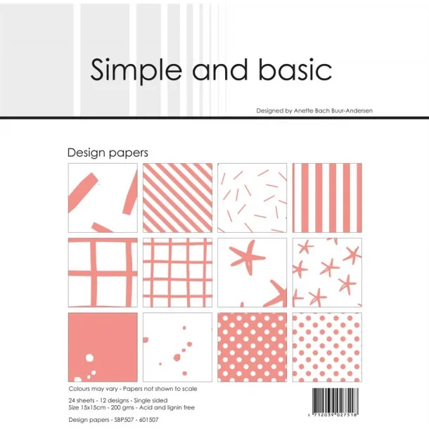 Simple and Basic Design Papers 15x15cm - SBP507