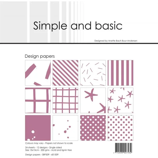 Simple and Basic Design Papers 15x15cm - SBP509