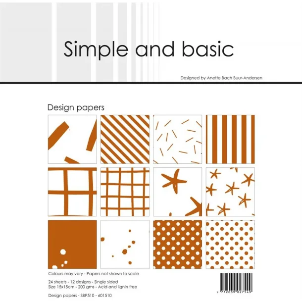 Simple and Basic Design Papers 15x15cm - SBP510