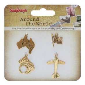 Scrapberry's Charms - SCB250001059 - Around the World