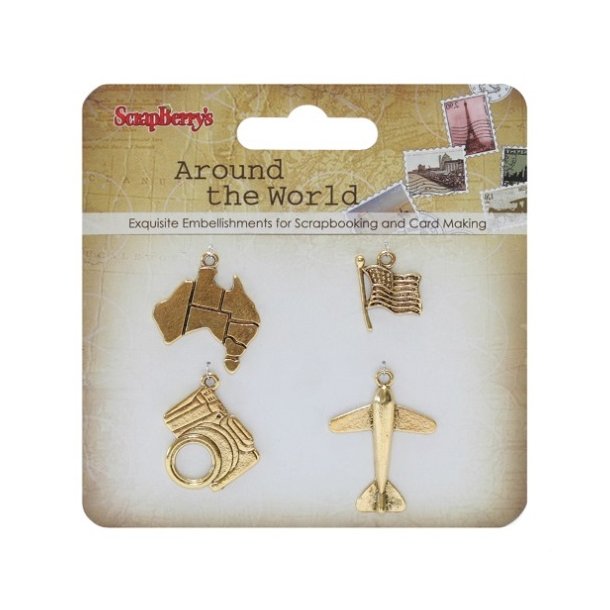 Scrapberry's Charms - SCB250001059 - Around the World