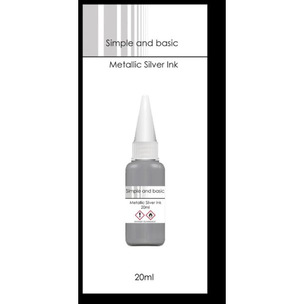 Simple and Basic Metallic Silver Ink Ink SBI 003 