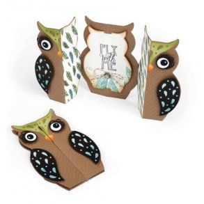 Sizzix Thinlits Die - 661138 - Card, Owl Label Fold-a-Long