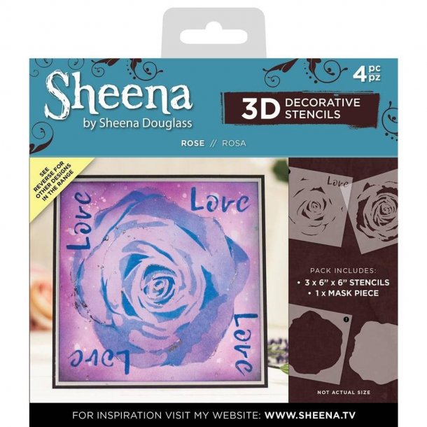 Sheena Douglas 3D Mask Stencil - SD-STEN-3D-ROSE